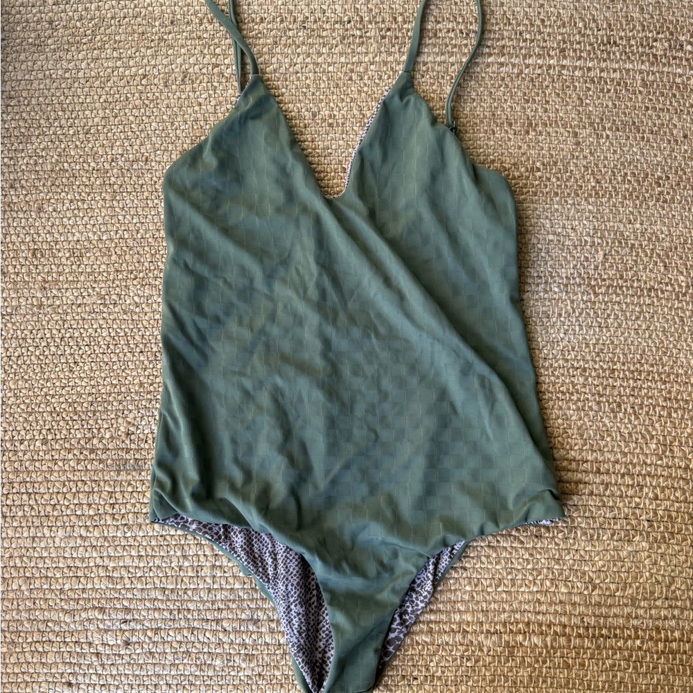 Acacia Swimwear stella full piece in peyote check